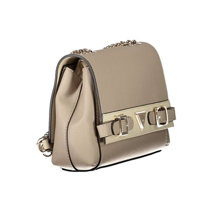 Beige Polyethylene Women Handbag