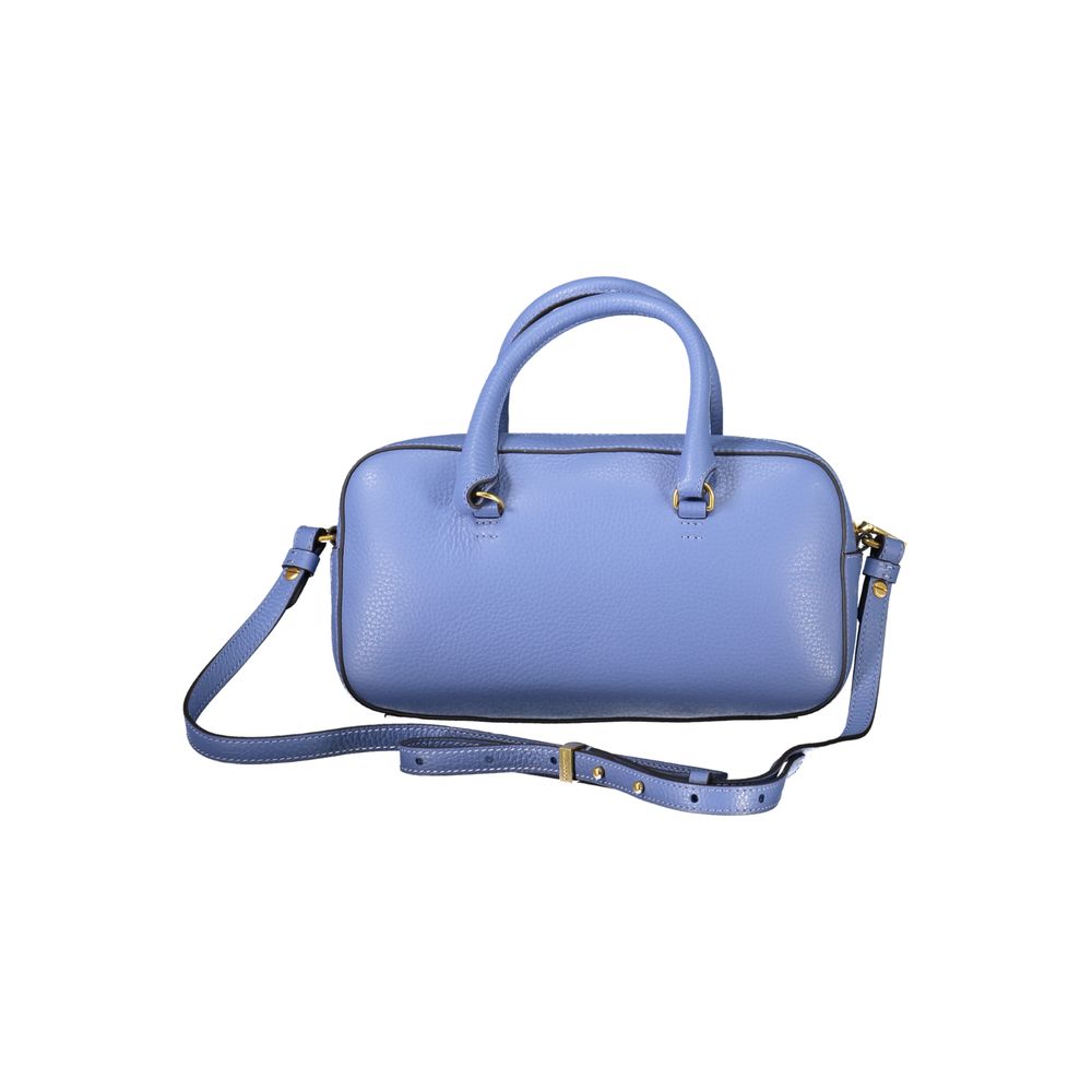 Light Blue Leather Women Handbag