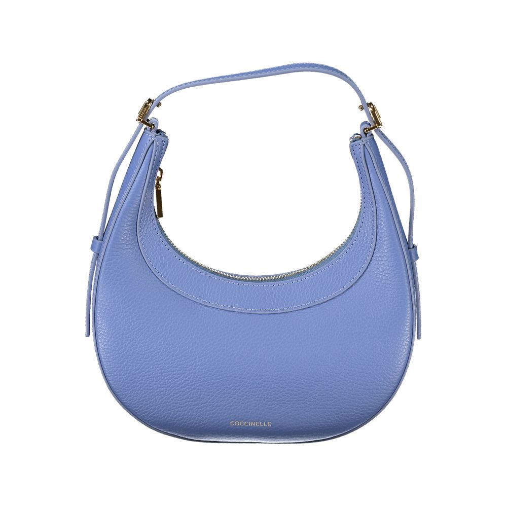 Light Blue Leather Women Handbag