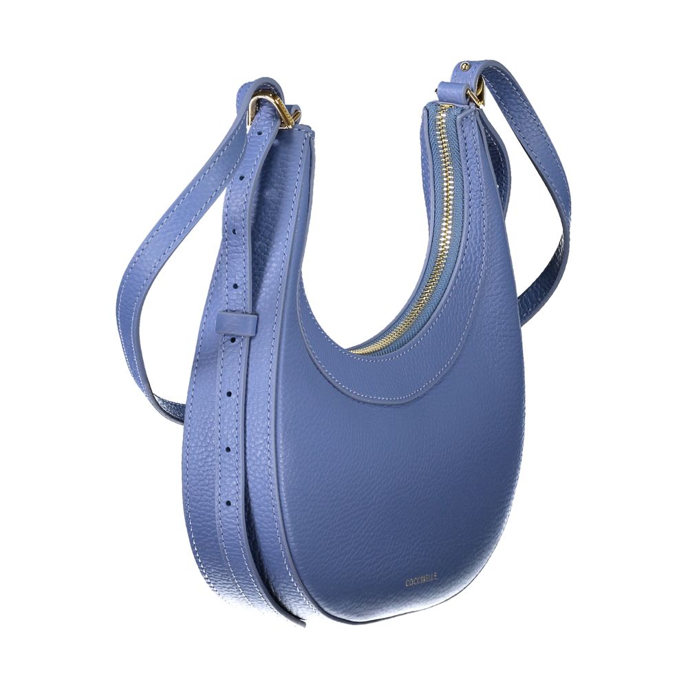 Light Blue Leather Women Handbag