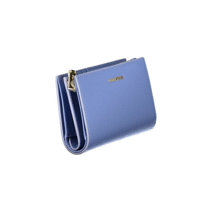 Light Blue Leather Women Wallet