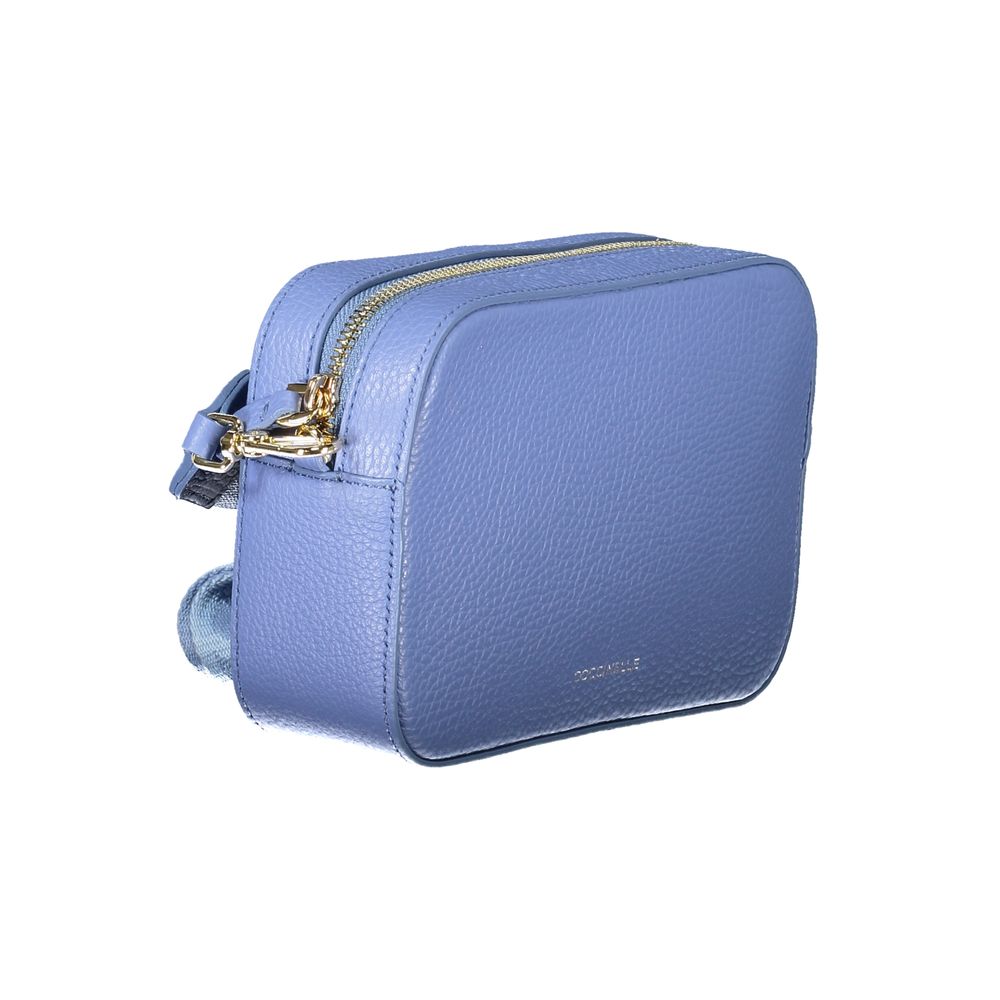 Light Blue Leather Women Handbag