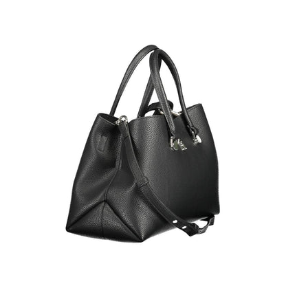 Black Polyester Women Handbag