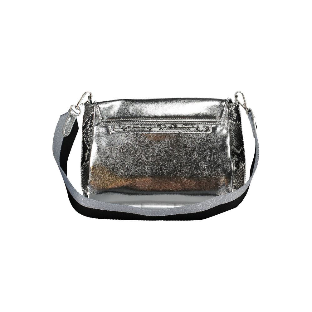 Silver Polyethylene Women Handbag