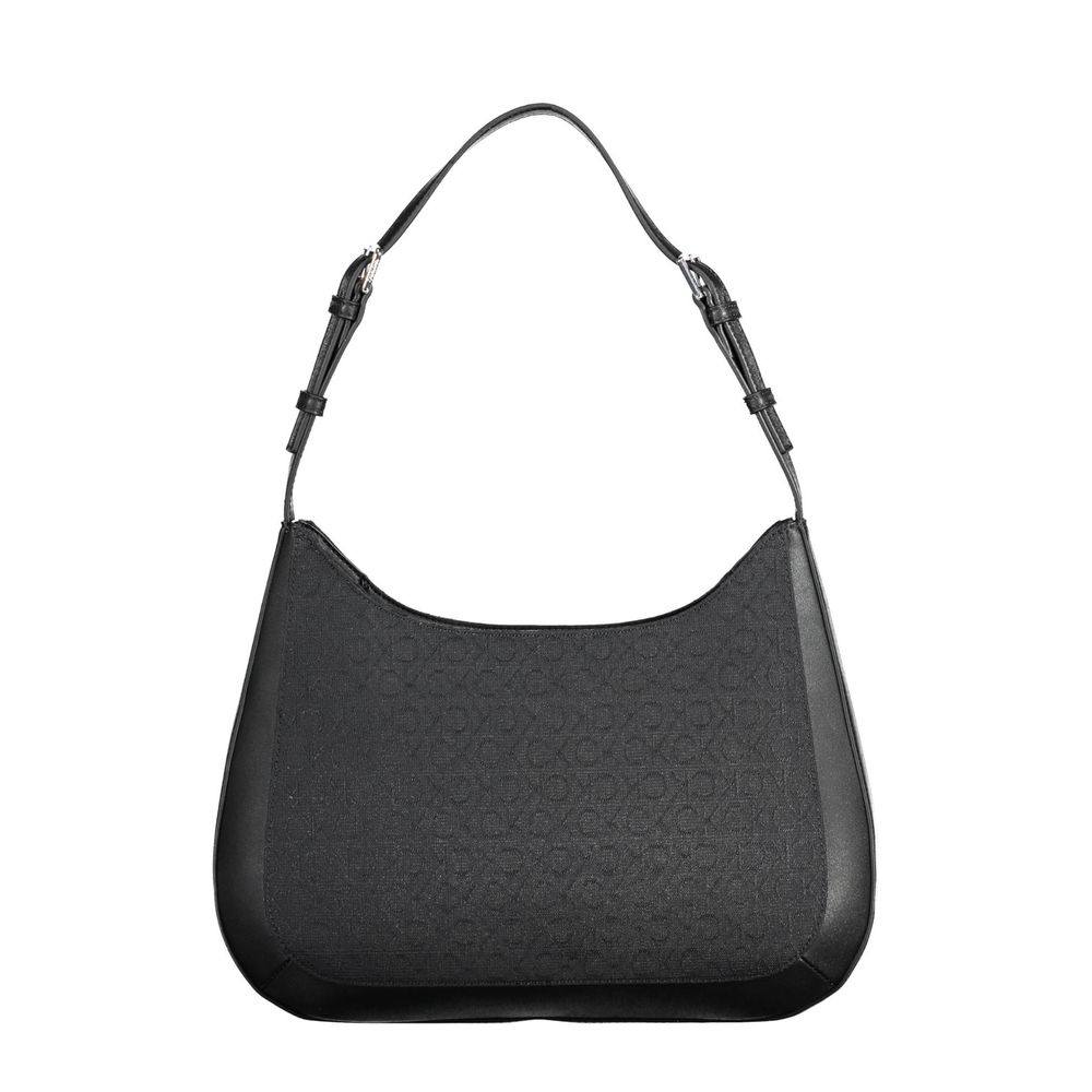 Black Polyester Women Handbag