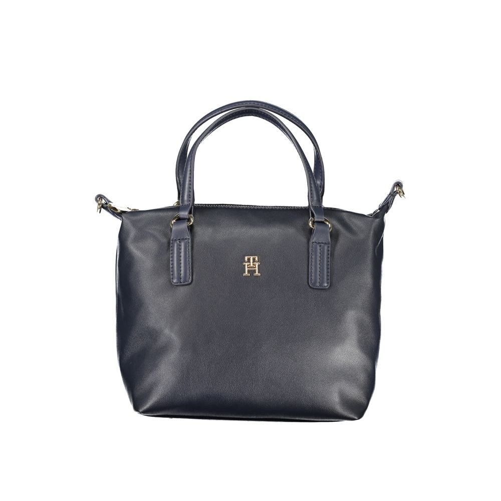 Blue Polyester Handbag