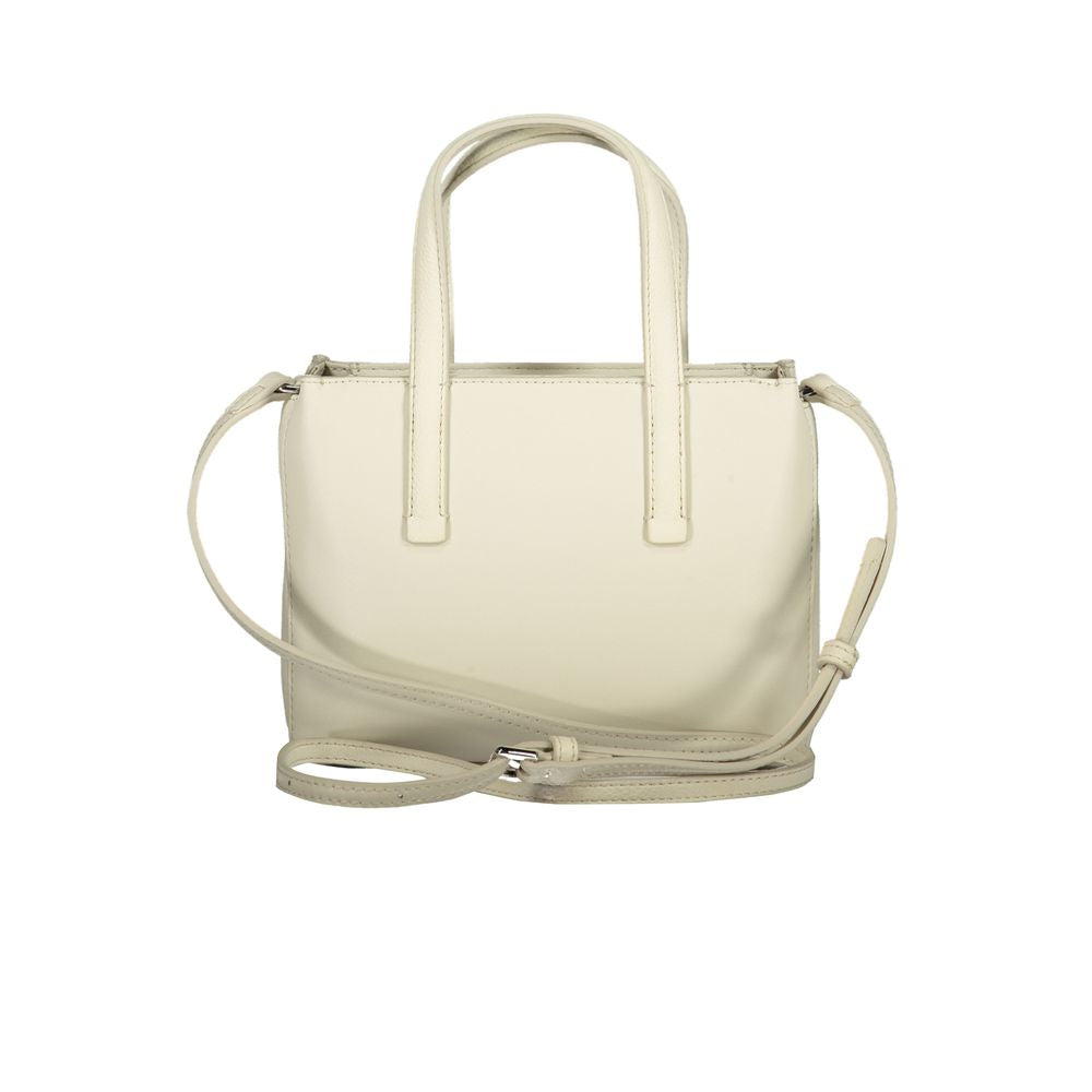 Beige Polyester Handbag