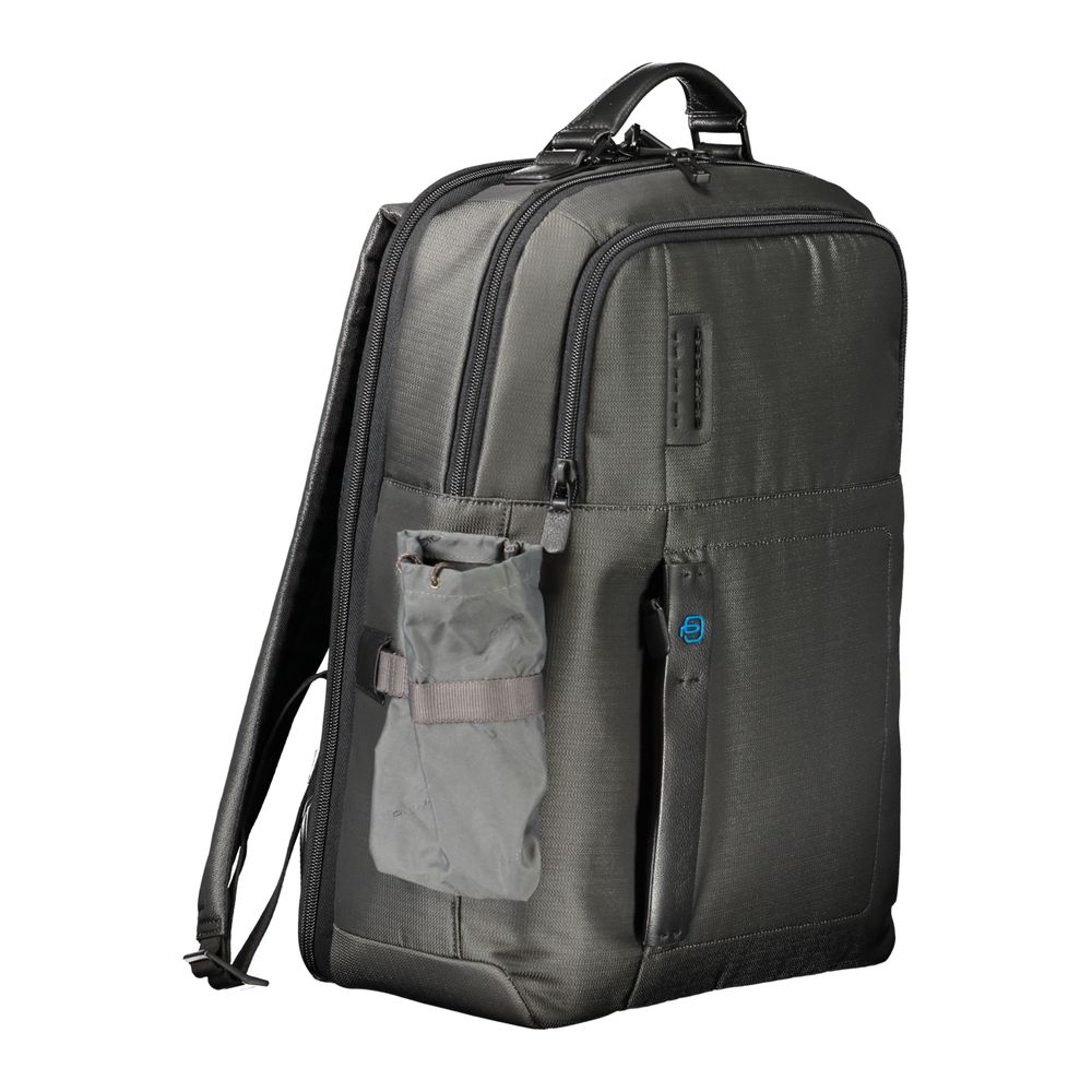 Gray Polyester Mens Backpack