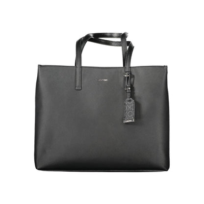 Black Polyethylene Women Handbag