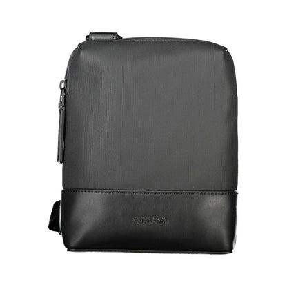 Black Polyester Men Shoulder Bag