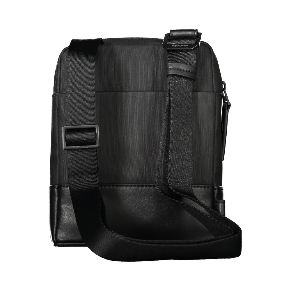 Black Polyester Men Shoulder Bag