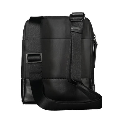 Black Polyester Men Shoulder Bag