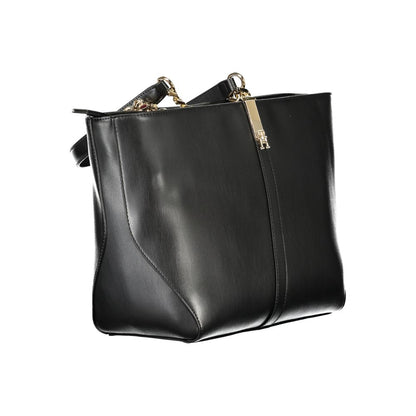 Black Polyethylene Women Handbag