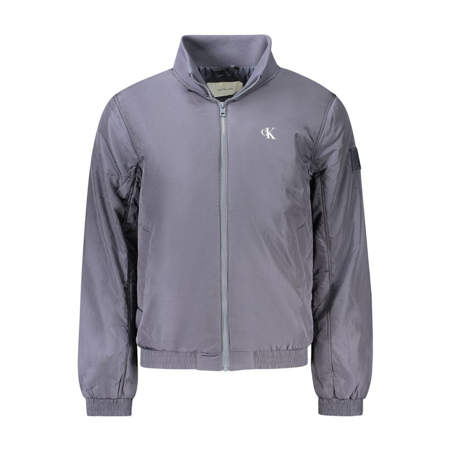 Blue Polyamide Men Jacket