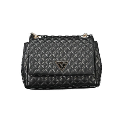 Black Polyethylene Women Handbag