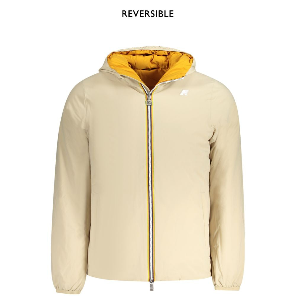 Beige Nylon Men Jacket