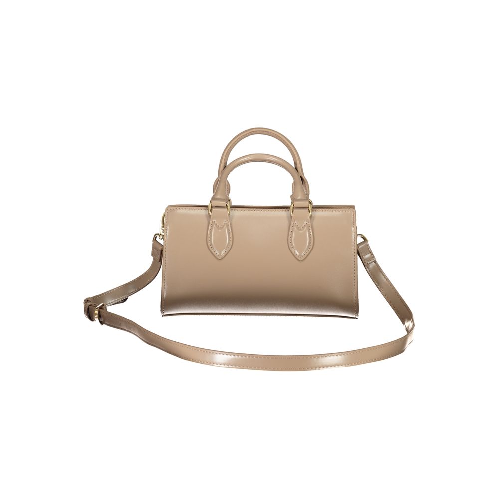 Brown Polyethylene Women Handbag