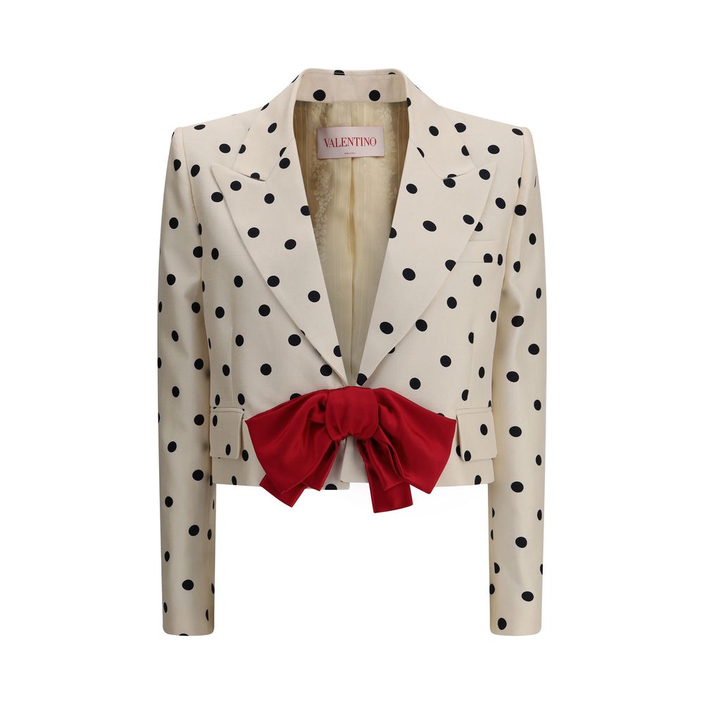 Polka dot shantung Blazer