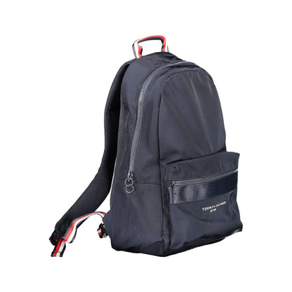 Blue Polyester Men Backpack