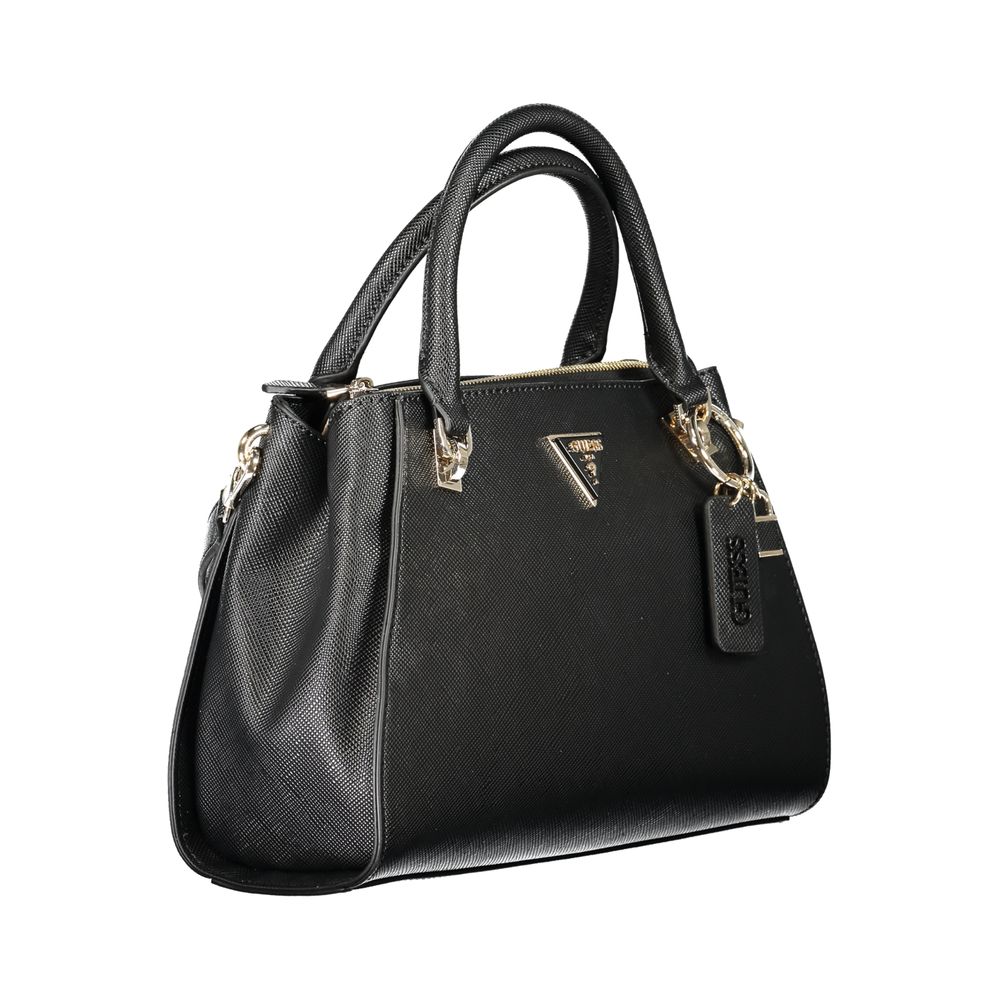 Black Polyethylene Women Handbag