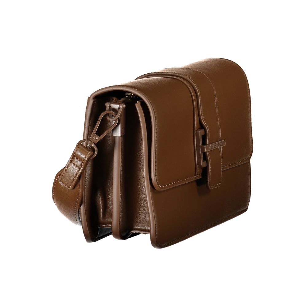 Brown Polyethylene Women Handbag