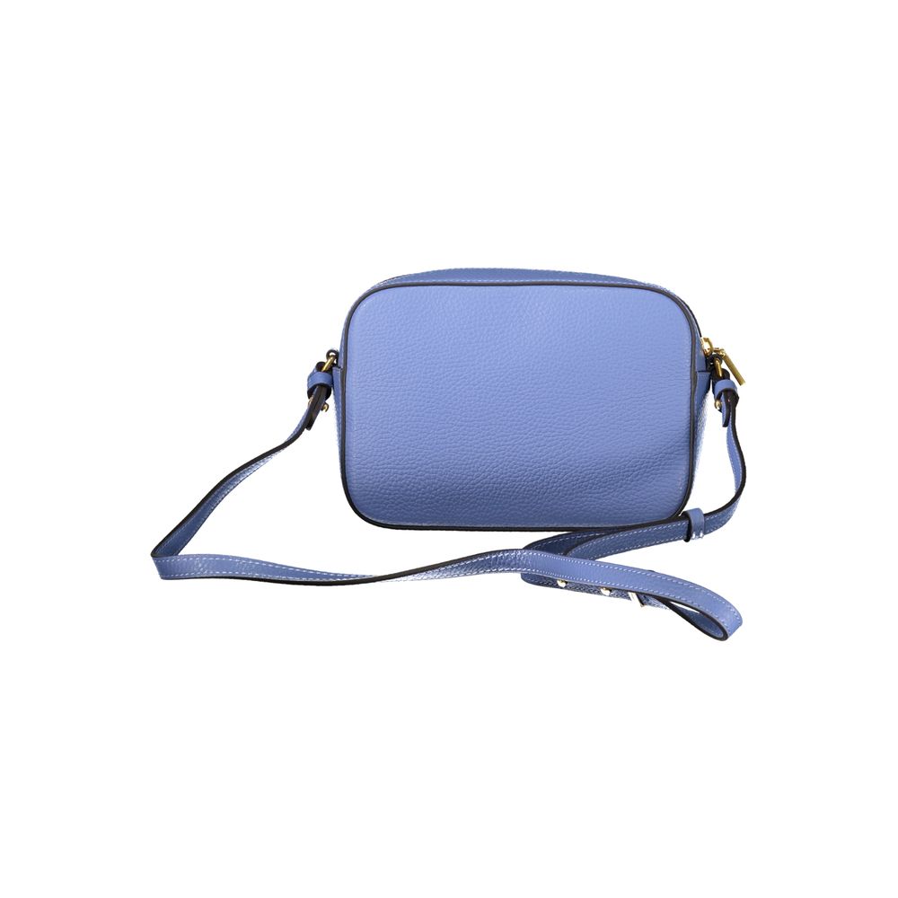 Light Blue Leather Women Handbag