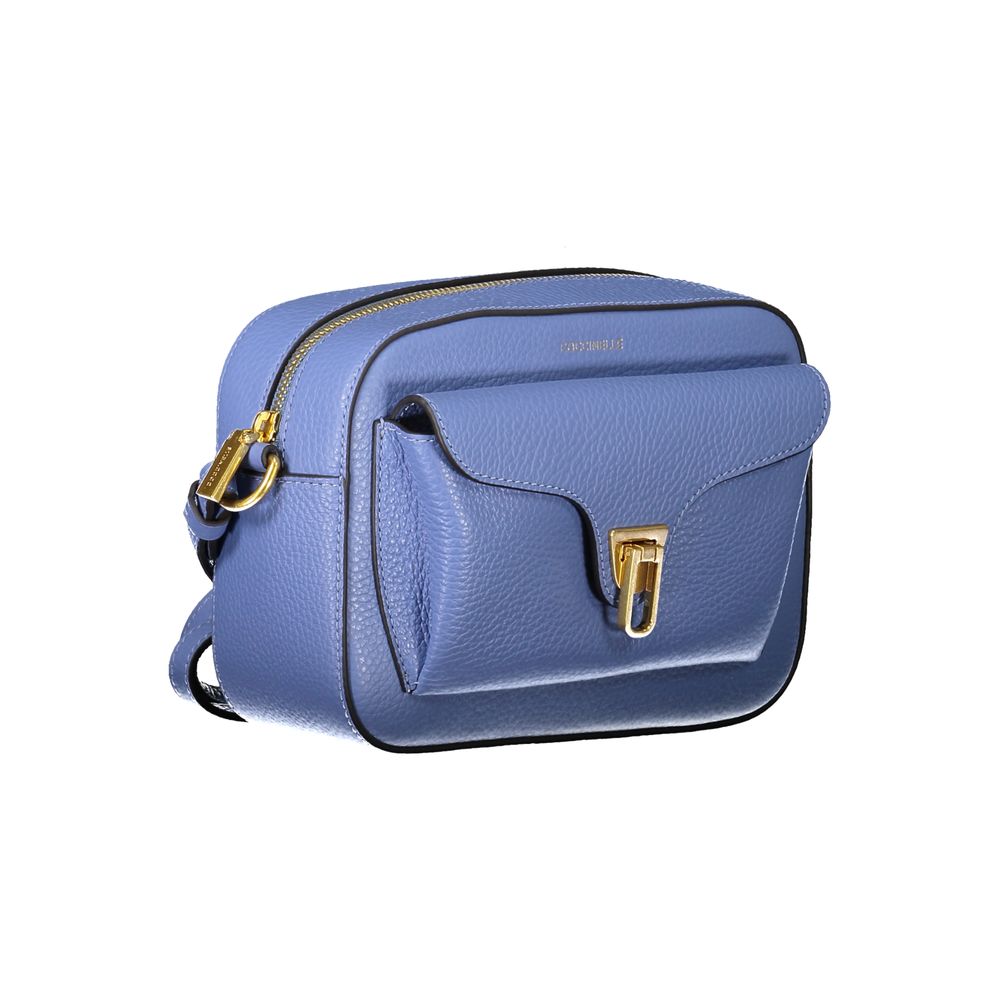 Light Blue Leather Women Handbag