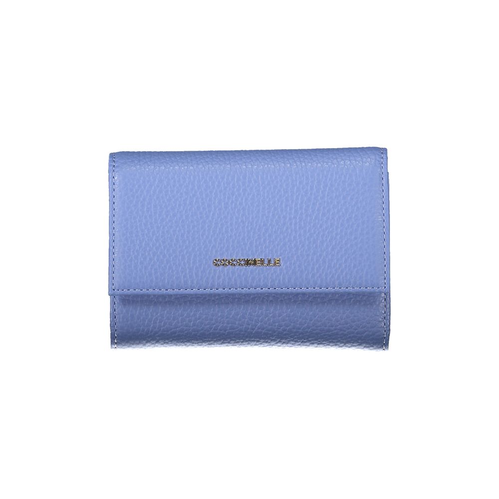 Light Blue Leather Women Wallet