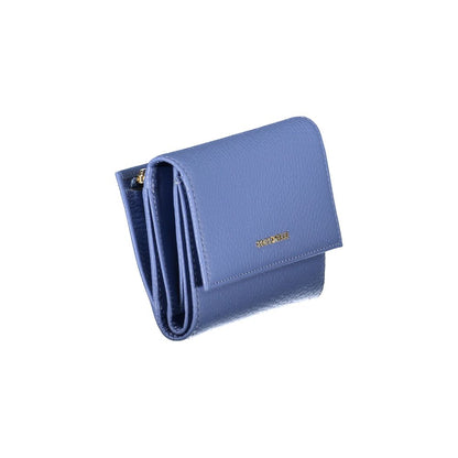 Light Blue Leather Women Wallet