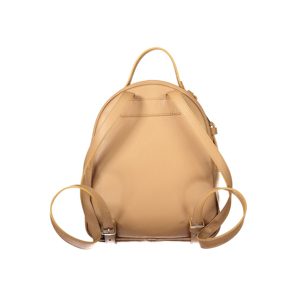 Brown Leather Women Backpack