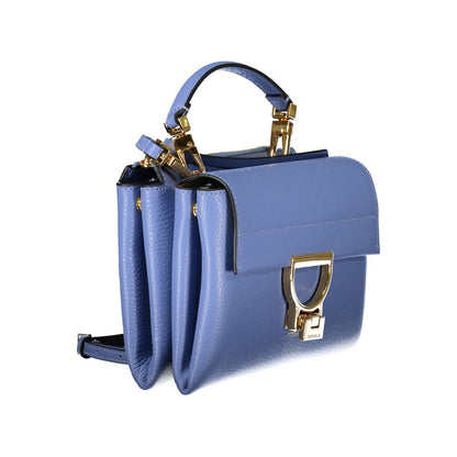 Light Blue Leather Women Handbag