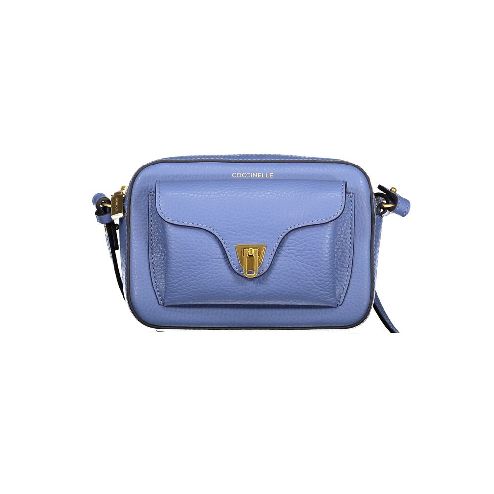 Light Blue Leather Women Handbag