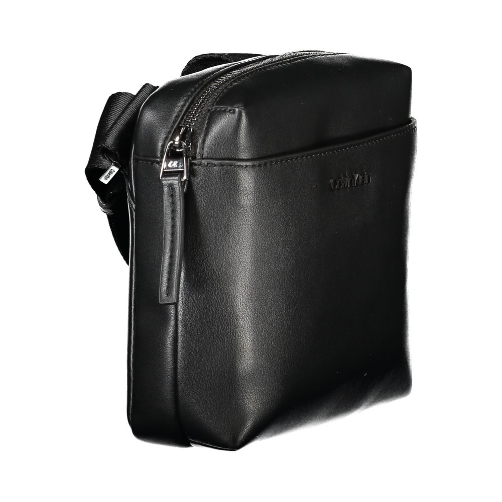 Black Polyethylene Men Shoulder Bag