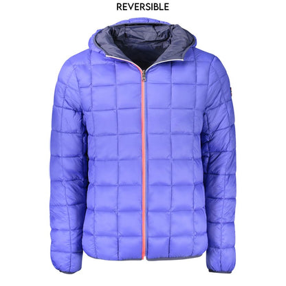 Blue Polyamide Men Jacket