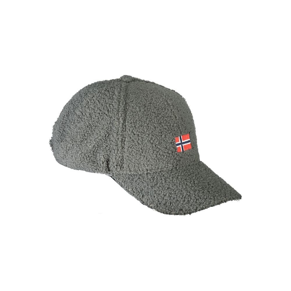 Gray Polyester Men Cap