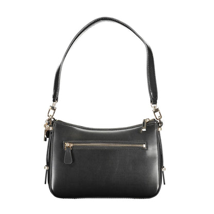 Black Polyethylene Women Handbag