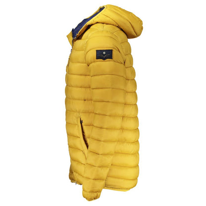 Yellow Polyamide Men Jacket