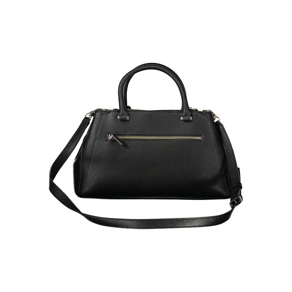 Black Polyethylene Women Handbag