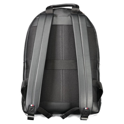 Black Polyethylene Men Backpack