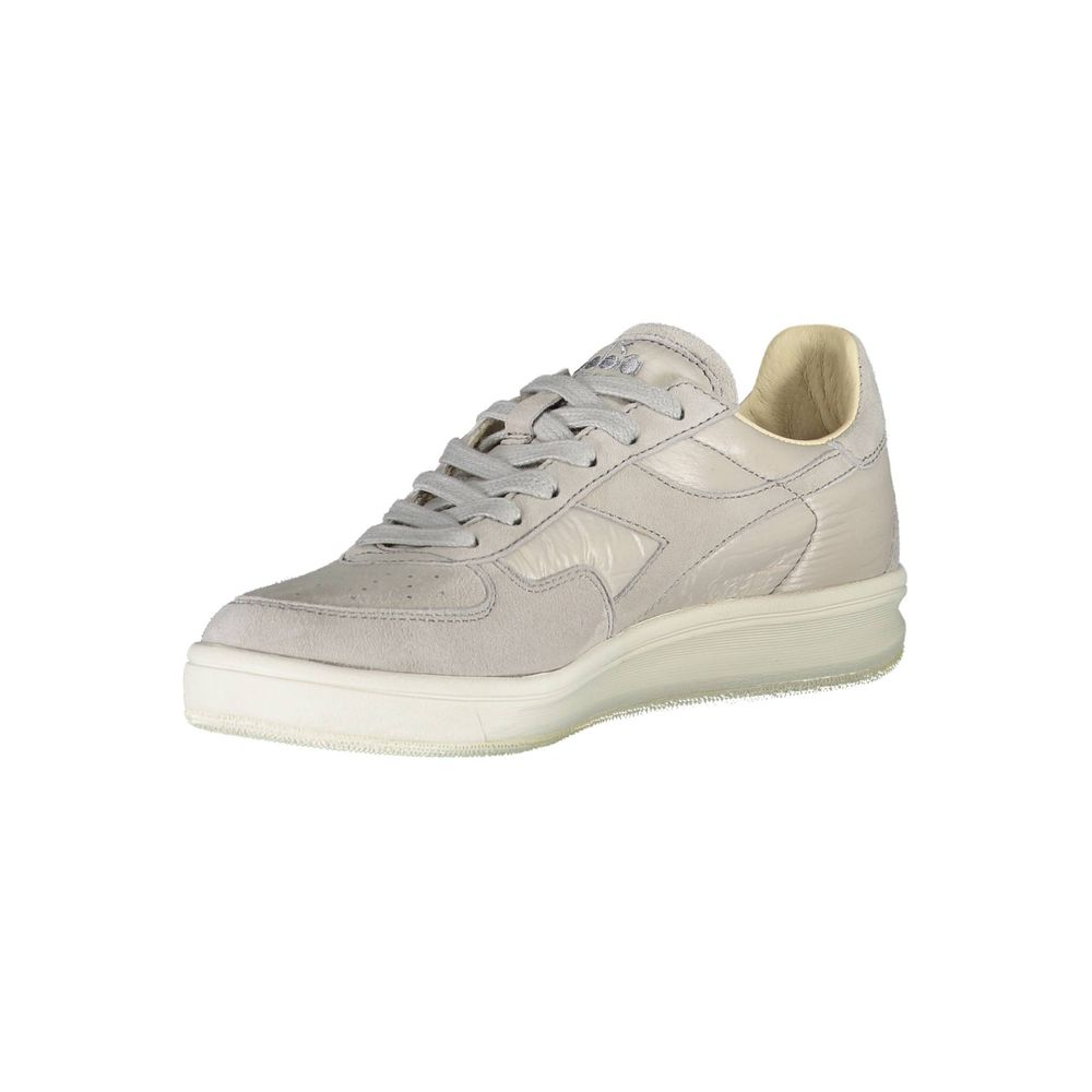 Gray Leather Women Sneaker