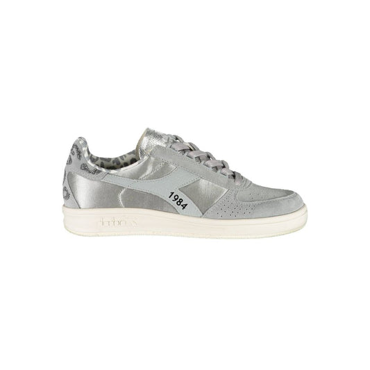 Gray Leather Women Sneaker