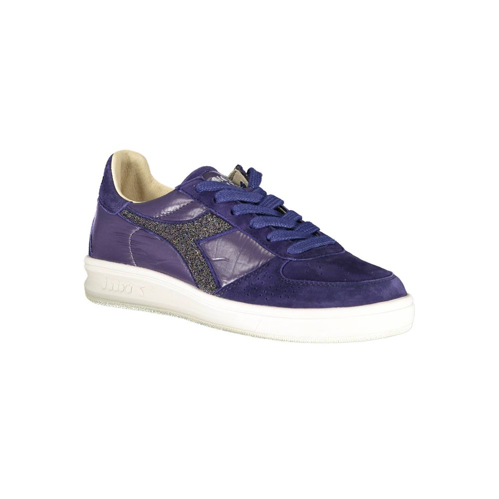 Blue Leather Women Sneaker