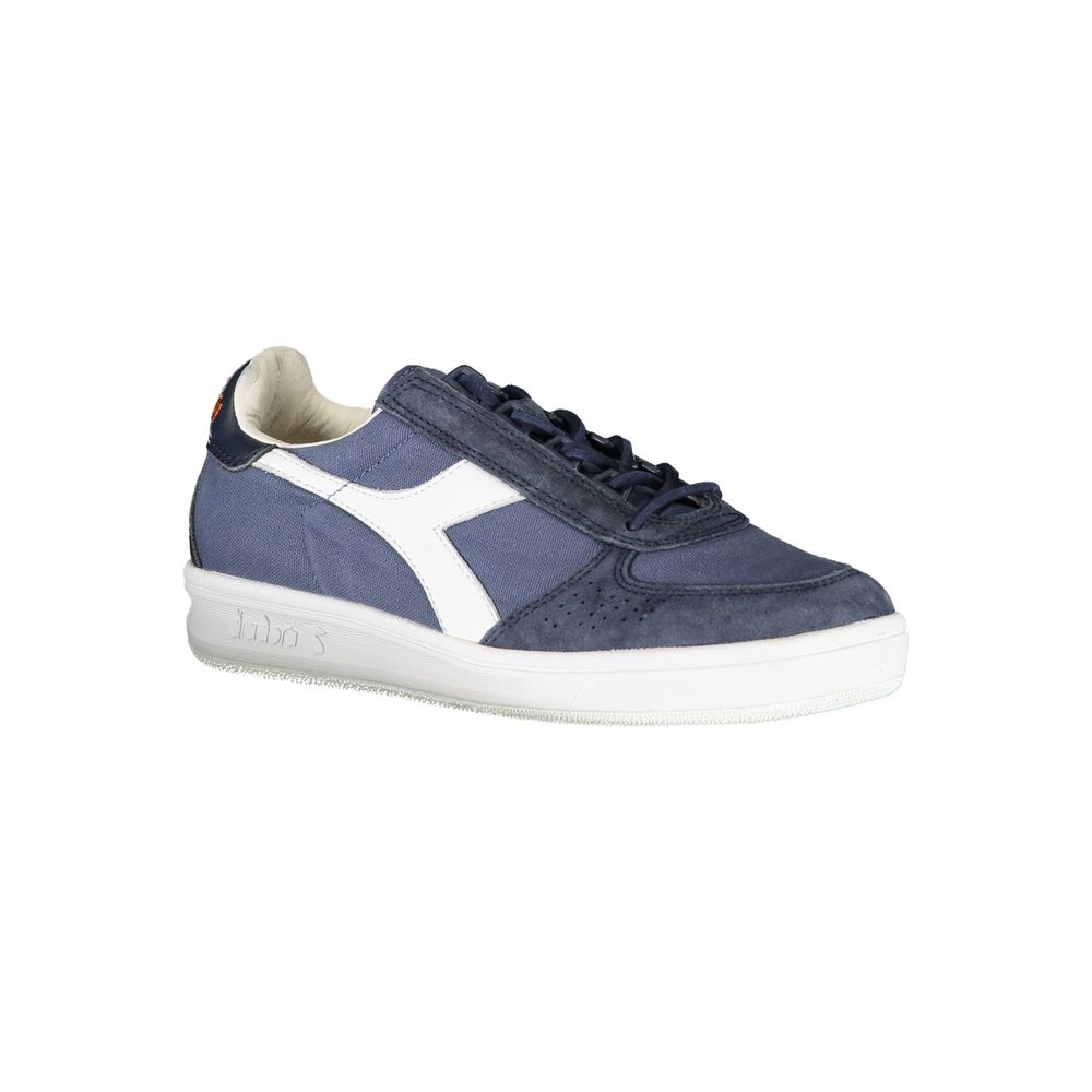 Blue Leather Women Sneaker