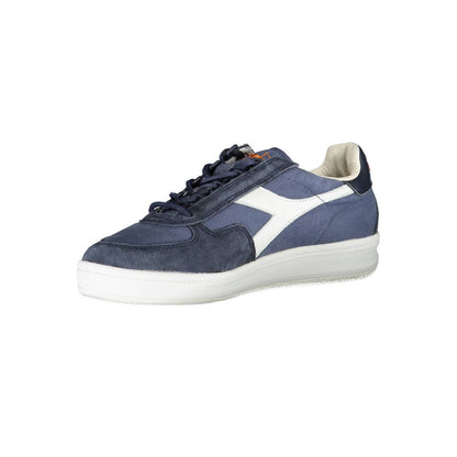 Blue Leather Women Sneaker