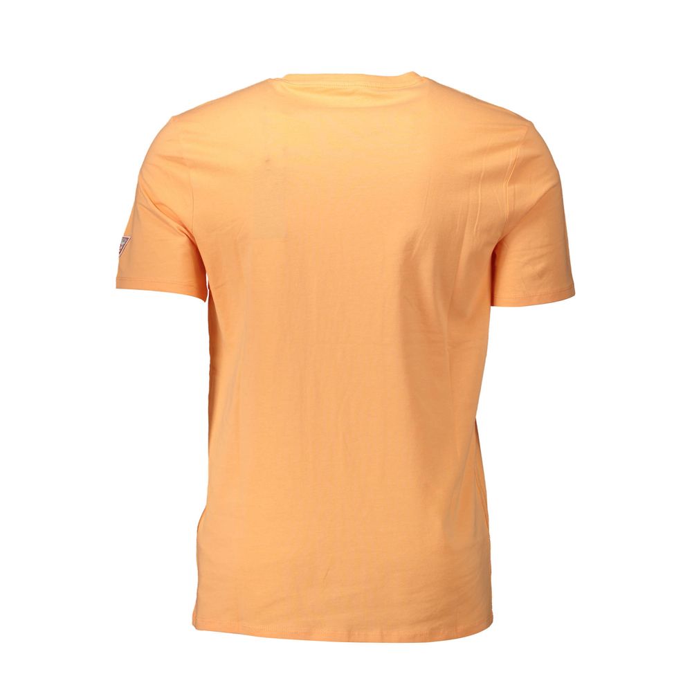 Orange Cotton Men T-Shirt