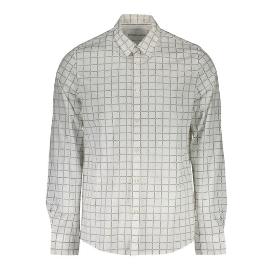 White Cotton Men Shirt