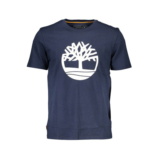 Blue Cotton Men T-Shirt