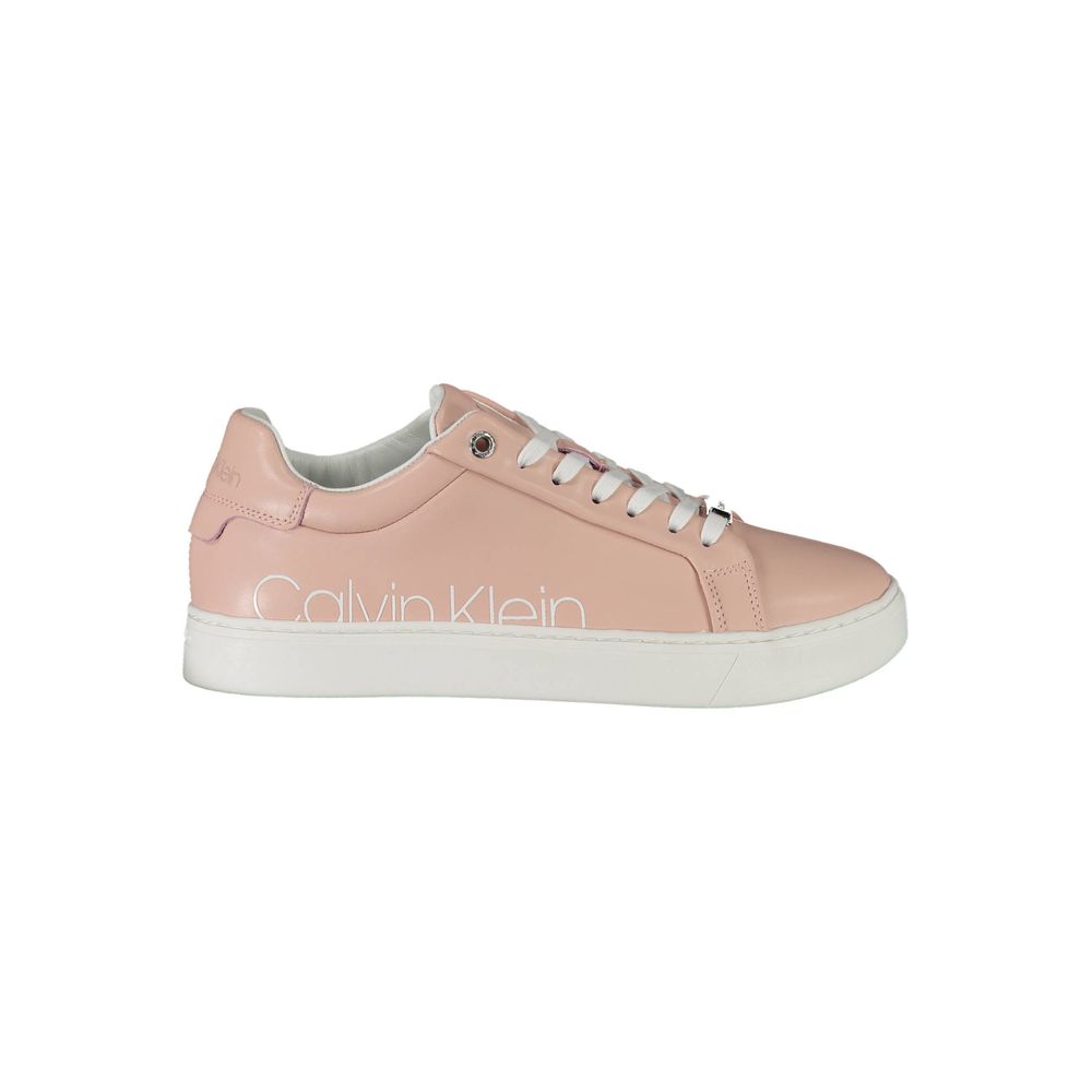 Pink Leather Women Sneaker