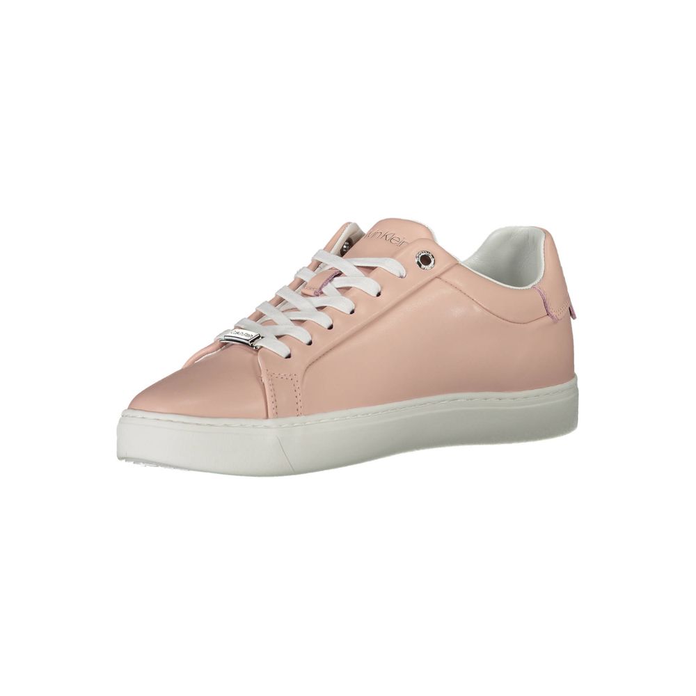 Pink Leather Women Sneaker