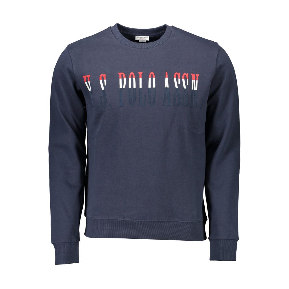 Blue Cotton Men Sweater